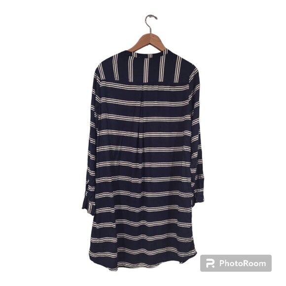 BeachLunchLounge Blue/White Striped Coverup Size M - Picture 4 of 6